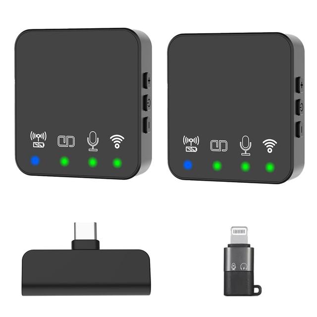VMKLY Wireless Lavalier Omnidirectional Microphone System Vlog for Type-C Android & iPhone