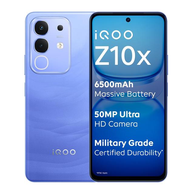 iQOO Z10x 5G(Ultramarine, 8GB RAM, 256GB Storage)