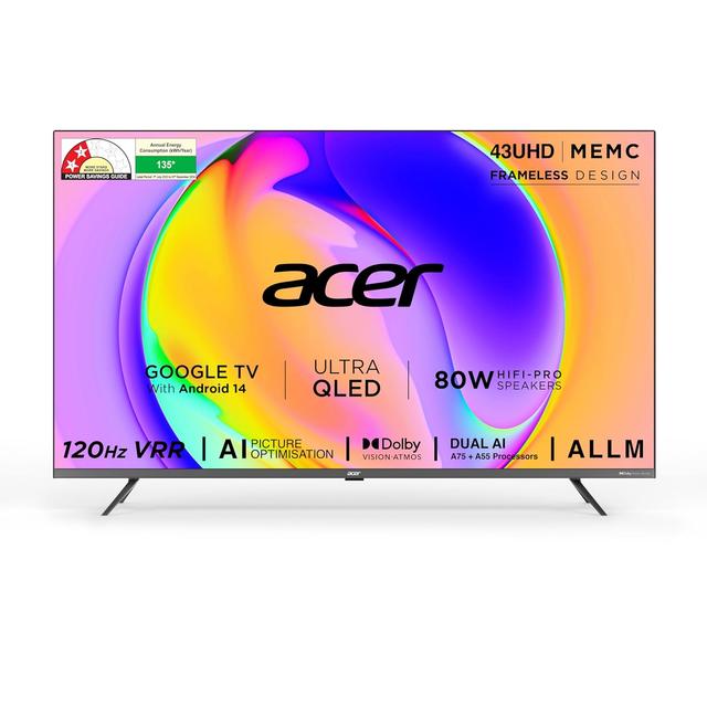acer 109 cm (43 inches) Super Series 4K Ultra HD Smart QLED Google TV