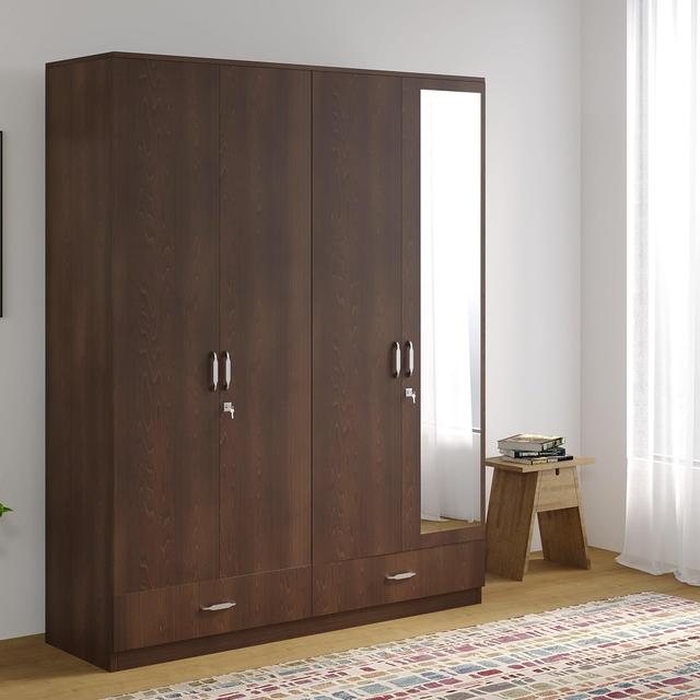 Nilkamal Mozart Neo 4 Door Wardrobe with Mirror