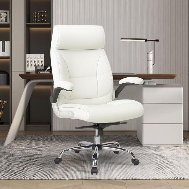 Lakdi The Furniture High Back Director Office Chair Ergonomic Leatherette Executive Chair with Adjustable Armrests
